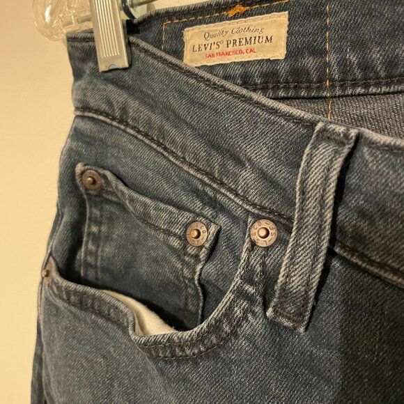 LEVIS 514 Jeans | Mens 30 x 30 BIG E Premium Denim Blue Vintage 70s Stretch - Picture 10 of 16